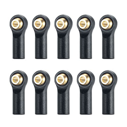10PCS M2 Plastic Tie Rod End Ball Joint Link Ball Head Holder for 1/10 Axial SCX10 90046 90047 TRX4 RC Crawler Car (#A) - color: #a