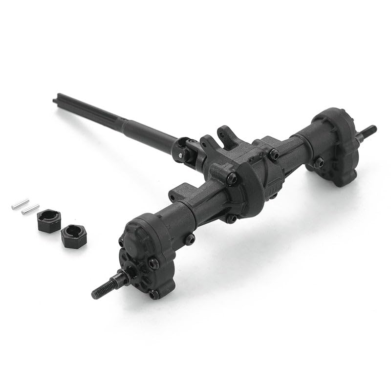 FMS FCX18 Rc Car Parts RC Crawler RC Trucks Parts Replacement Accessory for 1/18 K10, Hummer EV:Rear Axle Assembly V2 - style: Rear V2