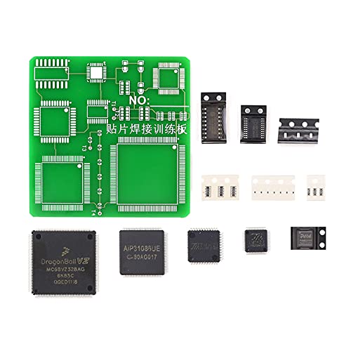 SMD Professional Chip Soldering Practice Kit,DIY SMT 7 Chips Soldering Practice Soldering Skill Training Board (1-7Chips) - style: 1-7Chips