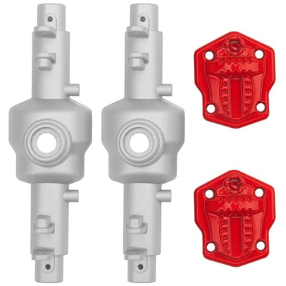Metal Front Rear Axle Housing Upgrade Part Compatible with MN128 G500 MN86K MN86KS MN86 MN86S 1/12 RC Car (Silver) - color: Silver