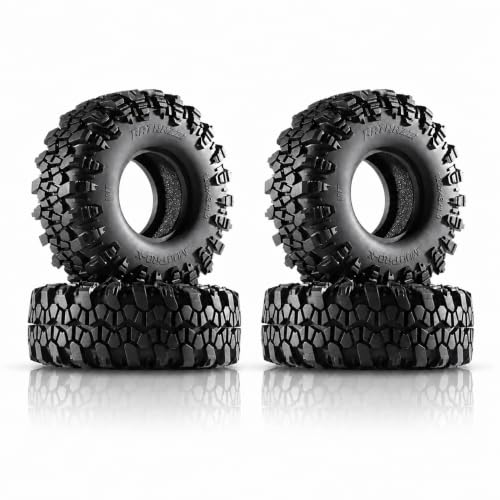 Mud Pro-X 1.9" M/T Tires - 120mm Self-Cleaning Aggressive Tread RC Crawler for 1/10 RC Crawler Upgrade, Compatible with FMS FCX10,SCX10,TRX4 (4pcs) - style: 4pcs