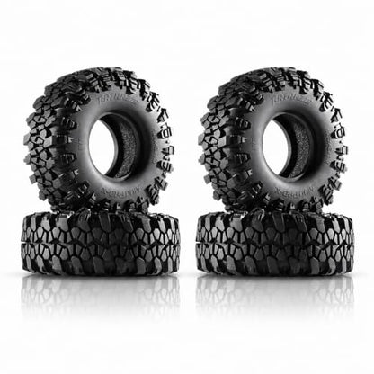Mud Pro-X 1.9" M/T Tires - 120mm Self-Cleaning Aggressive Tread RC Crawler for 1/10 RC Crawler Upgrade, Compatible with FMS FCX10,SCX10,TRX4 (4pcs) - style: 4pcs