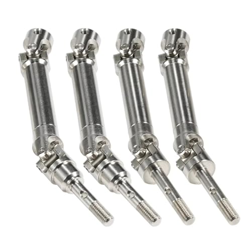 RC Modifications Spare for Slash for Rustler for Stampede for Hoss 1/10 Machined Stainless Front Rear Steel Drive Shaft for Universal Joint Driveshaft RC Truck Upgrade