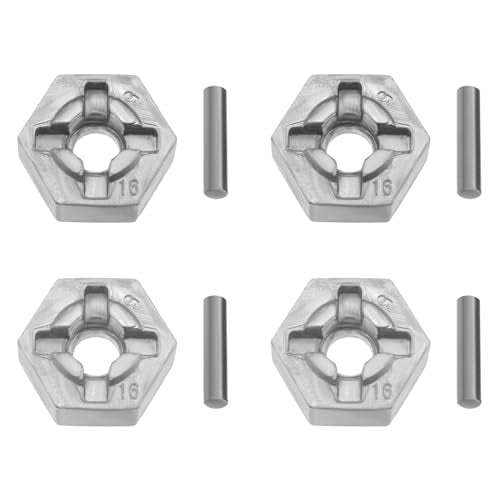 4 Pieces 55-ZJ09 Wheel Hub Hex Adapter RC Car Aluminum Alloy Wheel Hub Hex Accessory for 9125 9155 9156 1/10 1/12 RC Car