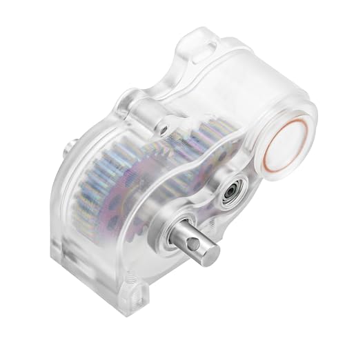 LCG Metal Transmission Gearbox with Motor Gear for SCX10 TRX4 RC4WD Capra 1/10 RC Crawler Upgrade Part (Transparent)