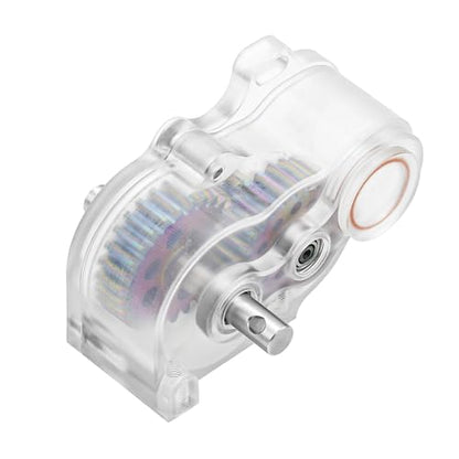 LCG Metal Transmission Gearbox with Motor Gear for SCX10 TRX4 RC4WD Capra 1/10 RC Crawler Upgrade Part (Transparent)