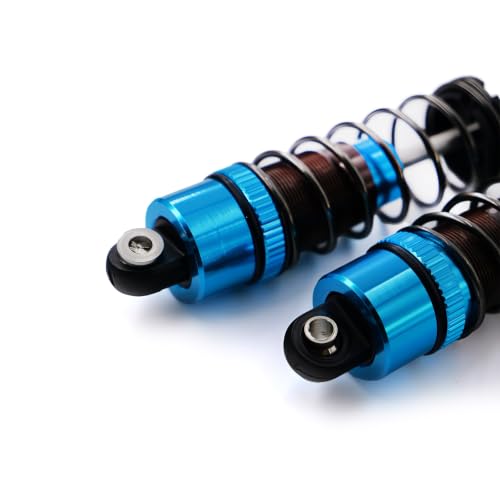 4PCS Oil Filled RC Shocks for 1/10 RC Cars, Adjustable Aluminum Shock Absorbers for Buggy Truggy Touring Drift Cars Monster Trucks (Blue 70mm)