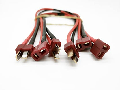 3-Pack T Plug Male Connector to Female Connector Adapter Extension Cable with 11.8inch 14awg Wire for RC Battery Toy DIY Spare Part