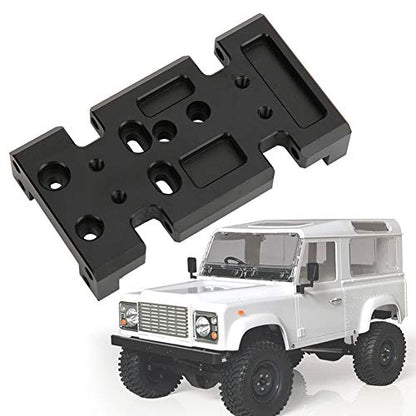 Metal Bottom Plate for HSP94180 to D90 1:10 RC Crawler Car, Universal RC Gearbox Mount Compatible with SCX10 and D90 Transfer Cases, Black Aluminum Lower Plate with Screws for Off