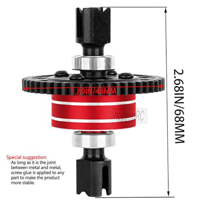 46T Upgrades Part Differential Slipper for 1/8 Outcast/Kraton/Notorious 6s BLX,1/7 Mojave/Felony 6s BLX,#45 Steel Spur Gear Slipper Clutch Diff Gear Hops Up.Red - color: Red(46t)