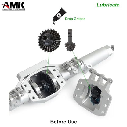 AMK 2 Sets Metal SCX10 III Bevel Gear, Ring Pinion Gear Set, -11% 8T-27T 1/10 Capra Underdrive Differential Axle Gears for RC Crawler Axial SCX10 Upgrades AR44 AR45 F9 (8T-27T Reverse) - size: 8T-27T Reverse