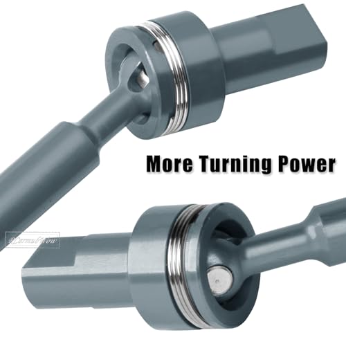 RC Driveshafts Axles Upgrades Part for 1/18 LaTrax Teton,LaTrax Desert Prerunner,7075 Aluminum Front Rear Drive Shafts CVD w/6061 Hex Hops Up,4PCS,Replace #7650,Titanium - color: Titanium(4pcs)