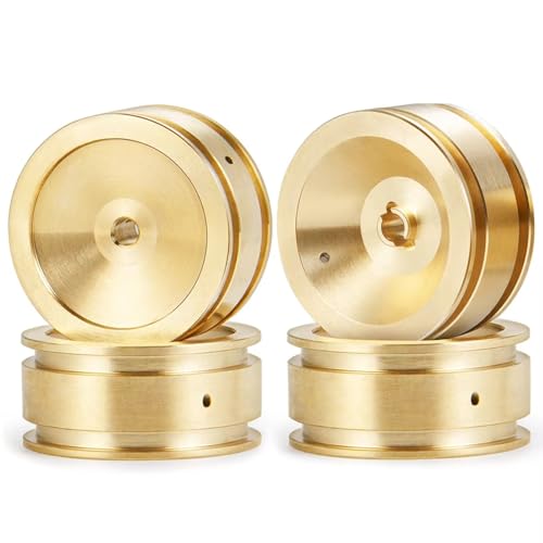 Rc Accessories for Axial for SCX24 for Deadbolt C10 for Wrangler for Gladiator for Bronco 1/24 2Pcs Brass Wheel Rims RC Car Model Truck Parts