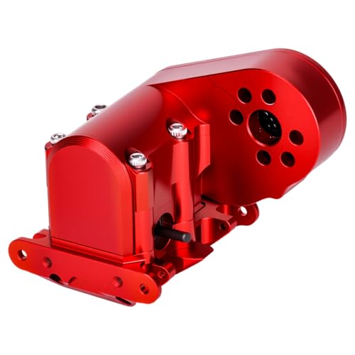 Ultralight Aluminum Transmission Skid Plate Kit,Gearbox with Metal Gears Set for 1/30 Axial SCX30 Upgrade Parts (Red) - color: Red