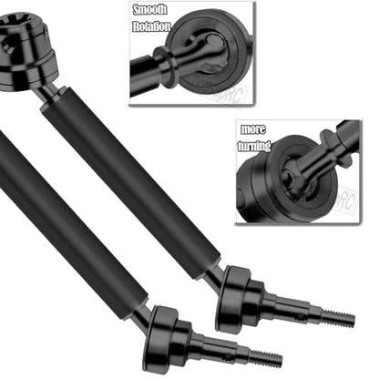 #45 Steel Front Rear Drive Shaft CVD Upgrades Parts for 1/10 Granite Senton 3s Blx&Mega550,Vortek 3s Blx,Stainless Driveshaft Axles Hops Up,#ARAC4041,Black - color: Black(4cvd)
