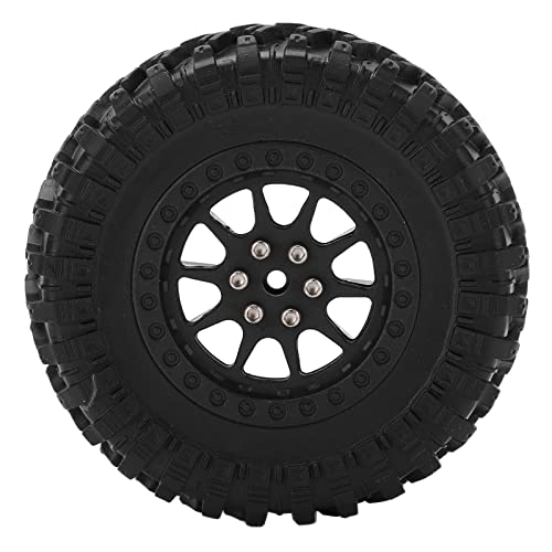 FastUU RC Car Tires Wheel, Wear Resistance Antislip RC Car Rubber Tires Excellent for WPL B14 B24 C14 C24 for MN D90 D91 D96 D99(R789BL Black)