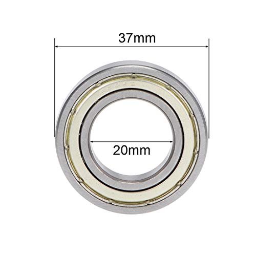 uxcell 6904ZZ Deep Groove Ball Bearings Z2 20mm X 37mm X 9mm Double Shielded Carbon Steel 2pcs - size: 20mmx37mmx9mm