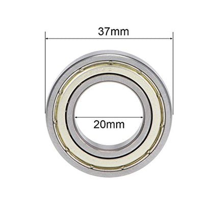uxcell 6904ZZ Deep Groove Ball Bearings Z2 20mm X 37mm X 9mm Double Shielded Carbon Steel 2pcs - size: 20mmx37mmx9mm