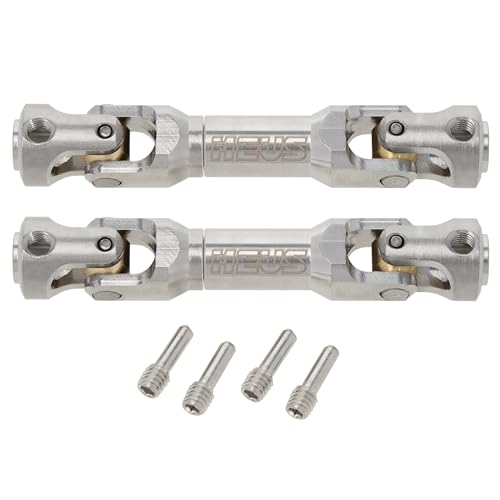 MEUS RACING 2pcs Universal Driveshaft for SCX10 SCX10 II Wraith TRX4 1/10 RC Crawler Upgrades Parts, 60-77mm - size: 60-77mm