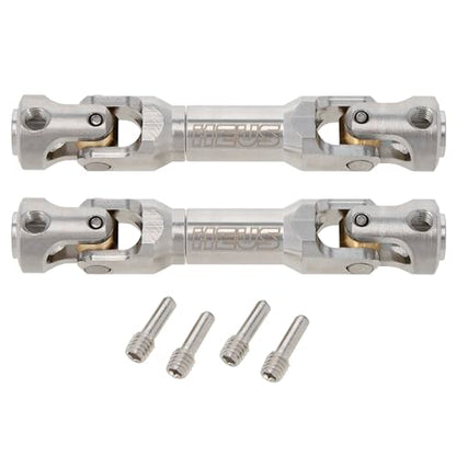 MEUS RACING 2pcs Universal Driveshaft for SCX10 SCX10 II Wraith TRX4 1/10 RC Crawler Upgrades Parts, 60-77mm - size: 60-77mm