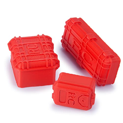 3PCS 1/24 Mini Toolbox Trunk RC Car Simulated Plastic Mini Storage Box Equipment Case Decoration Accessories Compatible with SCX24 AX100002 AXI00005 1/24 RC Crawler Spare Parts
