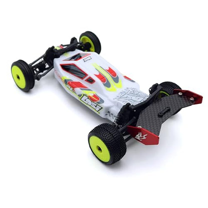 Lightweight Carbon Fiber RC Tail Wing Aluminum RC Rear Wing for Losi 1/24 Micro-B 2WD Buggy High-Performance Upgrade Parts (Black) - color: Black