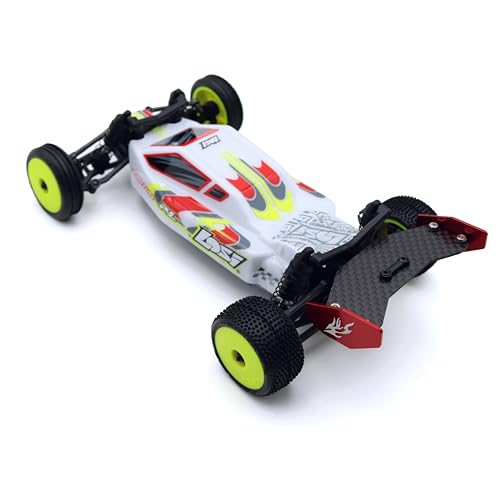 Lightweight Carbon Fiber RC Tail Wing Aluminum RC Rear Wing for Losi 1/24 Micro-B 2WD Buggy High-Performance Upgrade Parts (Red) - color: Red