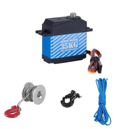 RC Winch/Servo Rescue Truck Tow Truck Crane Arm Wrecker DIY Tool 1/10 RC Crawler Car Axial SCX10 D90 TRX4 Capra LCG Chassis Part (A 5 in 1 Wrecker KIT) - color: A 5 in 1 Wrecker Kit