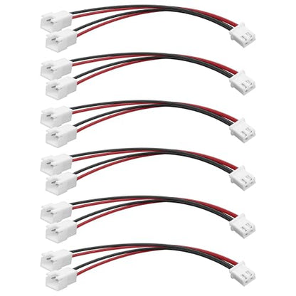 XMSJSIY XH2.54 1 to 2 Connector Terminal Wire 2-Pin XH2.54 Female -6PCS | to Dual Male 2.54mm Pitch Motherboard PWM PC Chassis Fan Y Splitter Terminal Connector for PC Fan 3D Printer LED Light -