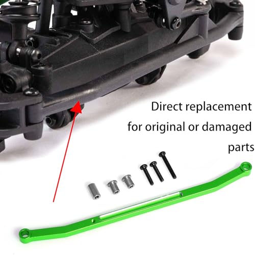 Steering Tie Rod and Drag Link Aluminum for Losi 1/18 Mini LMT 4X4 Brushed Monster Truck，Replacement for LOS211051 Upgrade Parts Fix Link Steering Rod for Losi - LOS01026 1/18 Mini LMT Monster (Green) - color: Green
