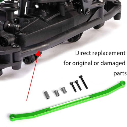 Steering Tie Rod and Drag Link Aluminum for Losi 1/18 Mini LMT 4X4 Brushed Monster Truck，Replacement for LOS211051 Upgrade Parts Fix Link Steering Rod for Losi - LOS01026 1/18 Mini LMT Monster (Green) - color: Green