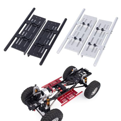 1/10 RC Crawler Pedal Side Boards,2PCS Steps Plate Rock Sliders Running Boards Foot-Plate for 1/10 RC Crawler Car SCX10 I II TRX4 CC01 RGT 86100 GEN8 Wrangler Chassis Parts (Black) - color: Black