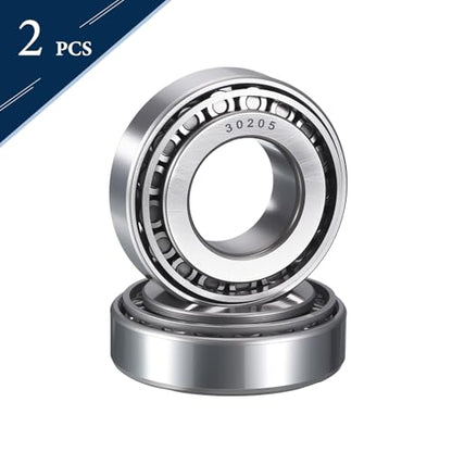 2 Pack 30205 Tapered Roller Bearing Cone and Cup Set | 25mm Bore 52mm OD 16.5mm Cup Width, Chrome Steel Wheel Bearings, ABEC-3 - size: 30205