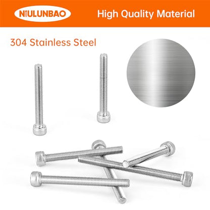 M5 x 40mm 45mm 50mm 55mm 60mm Hex Socket Head Cap Screws Bolts 304 Stainless Steel Allen Hex Drive Metric Machine, Fully Threaded, Assortment Kit 30PCS - size: M5 x 40/45/50/55/60mm (30PCS)