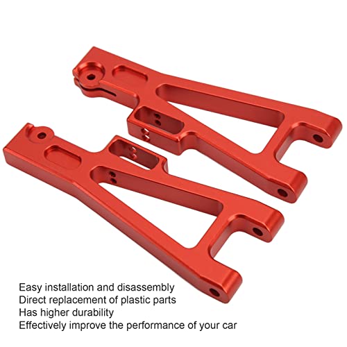 Metal RC Suspension Arm Set for JLB 1/10 Truck, Sturdy and Durable Front Rear Forearm, Perfect for DIY Upgrade, (Red) - color: red