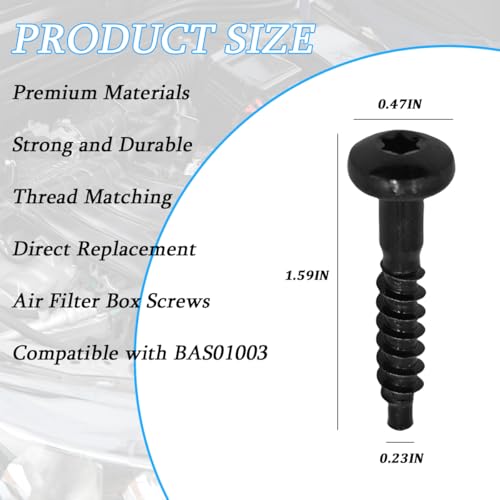 5PCS Car Air Box Screws, Vehicle Air Box Cleaner Intake Retainer Bolts, Automotive Filter Fastener Screws Replaces OEM#11611199, Compatible with Enclave Escalade Traverse - size: 5PCS