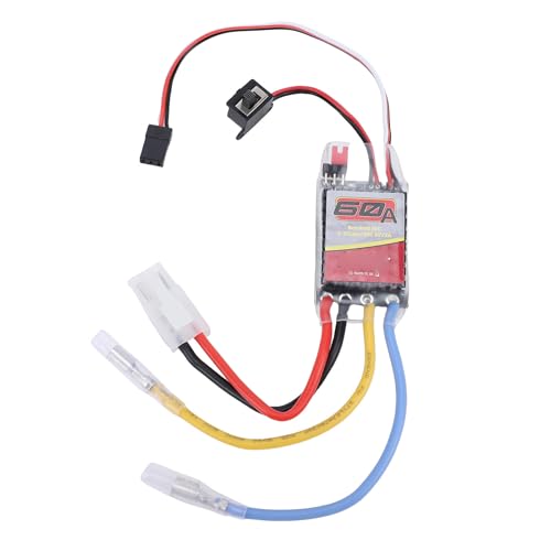 Dpofirs Brushed Motor ESC 60A for RC Boat Car Crawler | Copper Controller for 380 370 540 550 Motors with Low Volt Protection