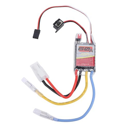 Dpofirs Brushed Motor ESC 60A for RC Boat Car Crawler | Copper Controller for 380 370 540 550 Motors with Low Volt Protection