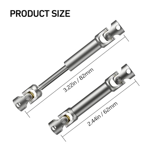 62-82mm Metal CVD Drive Shaft 1Pcs Fit 1/14 Tamiya RC Tractor Crawler Trailer Upgrade - style: 62-82mm