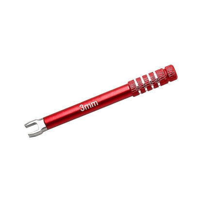 5PCS Carbon Steel RC Open End Wrench Set 3-6mm for 1/10 RC Cars, Red | For turnbuckle setup, steering link adjustment and routine RC chassis maintenance - color: Red
