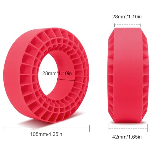 OGRC Silicone Rubber Tire Inserts Foam Fit 1.9 Wheel Tires 1/10 Crawler Accessories (Red) - color: Red