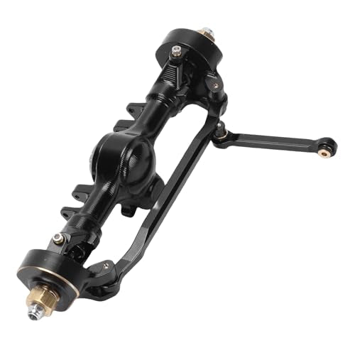GOWENIC RC Front Axle Assembly for Axial SCX24 1/24 RC Car, Aluminum Brass Front Portal Axle Shaft Upgrade for Crawler