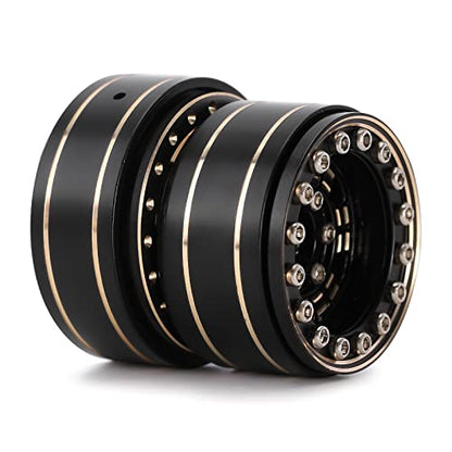 INJORA 42g 1.0 Plus Brass -3.75mm Offset Wheel for 1/24 1/18 RC (Black) - color: Black