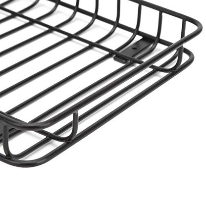 RC Roof Rack Metal Luggage Carrier for - 4 and Axial SCX10, Lightweight Simulated Roof Rack with 5 LED Lights, Black RC Car Accessory
