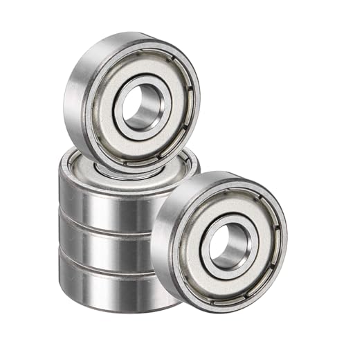 uxcell 5 Pack 625ZZ Deep Groove Ball Bearings, 5x16x5mm Chrome Steel Double Shield Bearing for Electric Motor, Home Appliances, Garden Machinery, (ABEC5) - size: 625ZZ