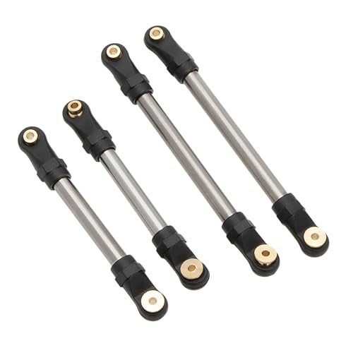 MEUS Racing SCX24 Links High Clearance Chassis Links & Steering Links Set for Axial SCX24 C10 Bronco Wrangler 1/24 RC Crawler, Titanium - color: Titanium