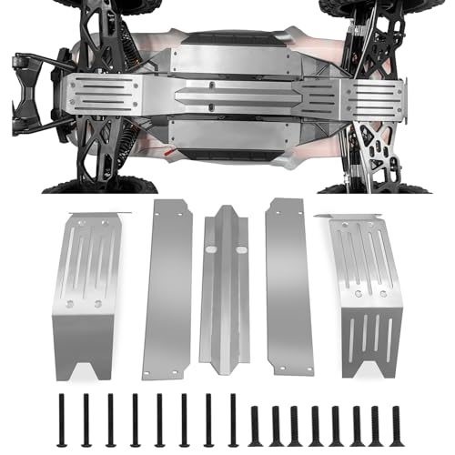 Stainless Steel Chassis Center Protector Guard Armor Skid Plate for 1/5th X-Maxx RC Crawler Car Upgrades