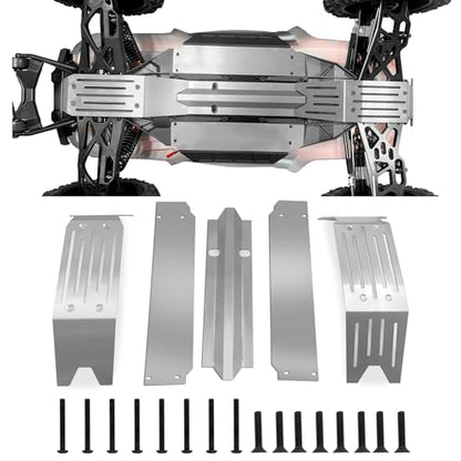 Stainless Steel Chassis Center Protector Guard Armor Skid Plate for 1/5th X-Maxx RC Crawler Car Upgrades