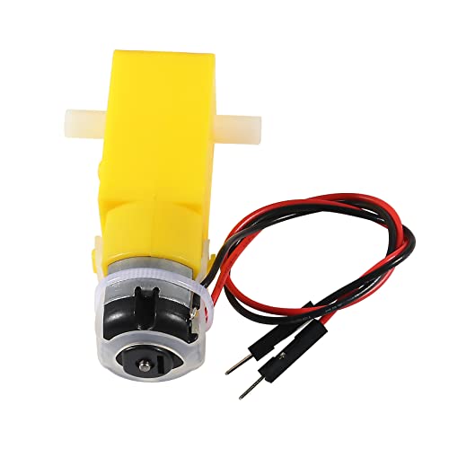 Diann 4pcs TT Motor DC 3-6V Gearbox Motor 200RPM Ratio 1:48 Shaft Motor with 2.54mm Wire for DIY Smart Car Robot - style: 4pcs Motors