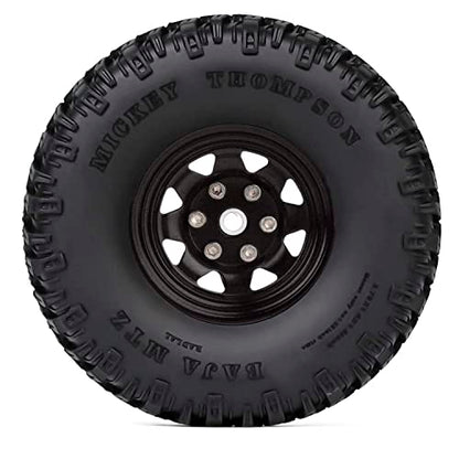 4PCS 1.55 inch Aluminum Metal Beadlock Wheels Rim Rubber Tires Set Replacement for 1/10 RC Crawler Car D90 TF2 Tamiya CC01 CC02 LC70 JIMNY Axial AX90069 Upgrade Parts (Black) - color: Black